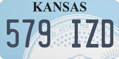KS license plate 579IZD
