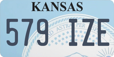 KS license plate 579IZE
