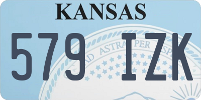 KS license plate 579IZK
