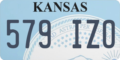 KS license plate 579IZO