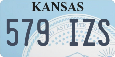 KS license plate 579IZS