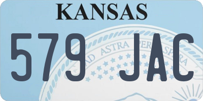 KS license plate 579JAC