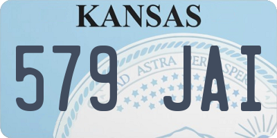 KS license plate 579JAI