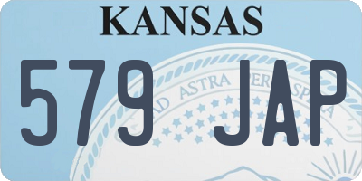 KS license plate 579JAP