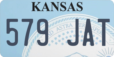 KS license plate 579JAT