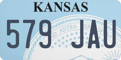 KS license plate 579JAU