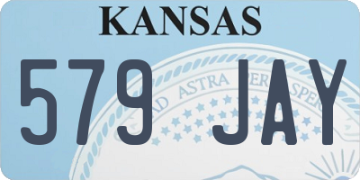 KS license plate 579JAY