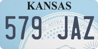 KS license plate 579JAZ
