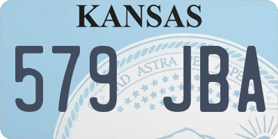 KS license plate 579JBA