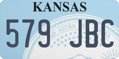 KS license plate 579JBC