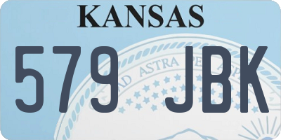 KS license plate 579JBK