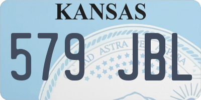 KS license plate 579JBL