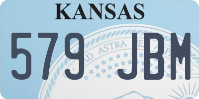 KS license plate 579JBM