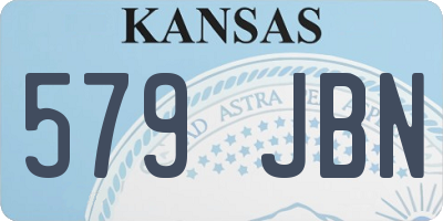 KS license plate 579JBN