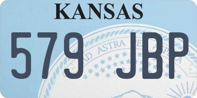 KS license plate 579JBP