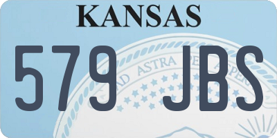 KS license plate 579JBS