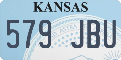 KS license plate 579JBU