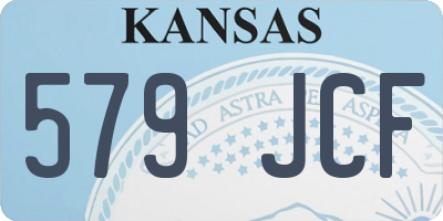 KS license plate 579JCF