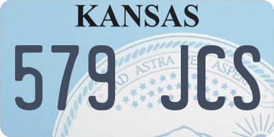 KS license plate 579JCS