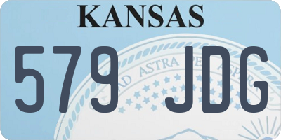 KS license plate 579JDG