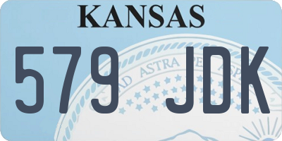 KS license plate 579JDK