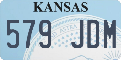 KS license plate 579JDM