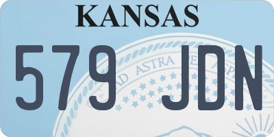 KS license plate 579JDN