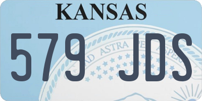 KS license plate 579JDS