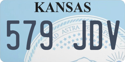 KS license plate 579JDV