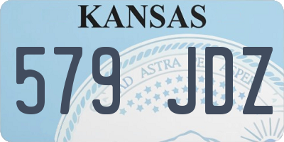 KS license plate 579JDZ