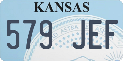 KS license plate 579JEF