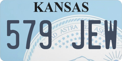 KS license plate 579JEW