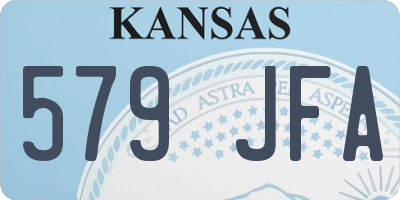 KS license plate 579JFA