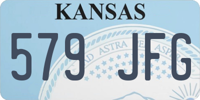 KS license plate 579JFG