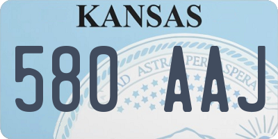 KS license plate 580AAJ