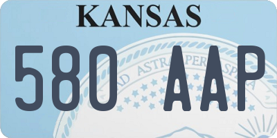 KS license plate 580AAP