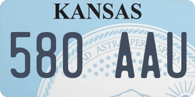 KS license plate 580AAU