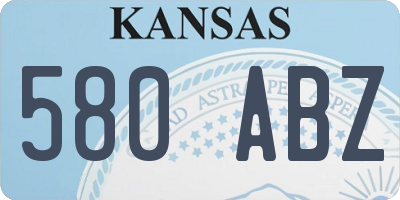 KS license plate 580ABZ