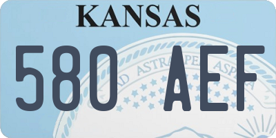 KS license plate 580AEF