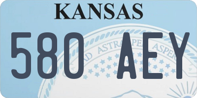 KS license plate 580AEY