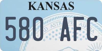 KS license plate 580AFC