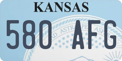 KS license plate 580AFG