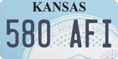 KS license plate 580AFI