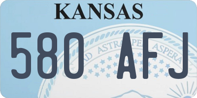 KS license plate 580AFJ