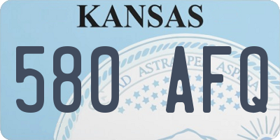 KS license plate 580AFQ