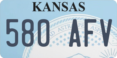 KS license plate 580AFV