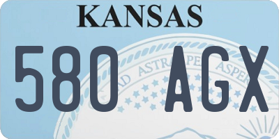 KS license plate 580AGX