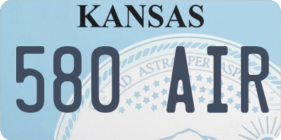 KS license plate 580AIR