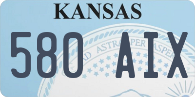 KS license plate 580AIX