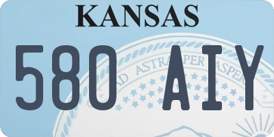 KS license plate 580AIY